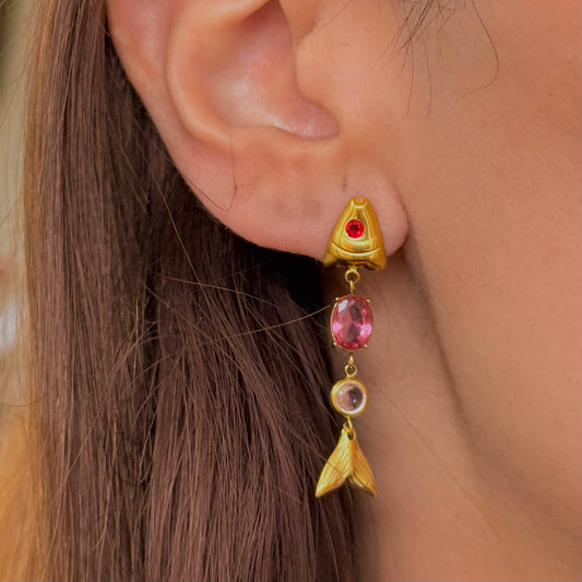 Light Pink Fish Studs