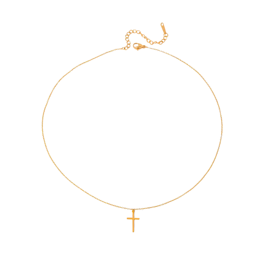 Delicate Cross Golden Necklace