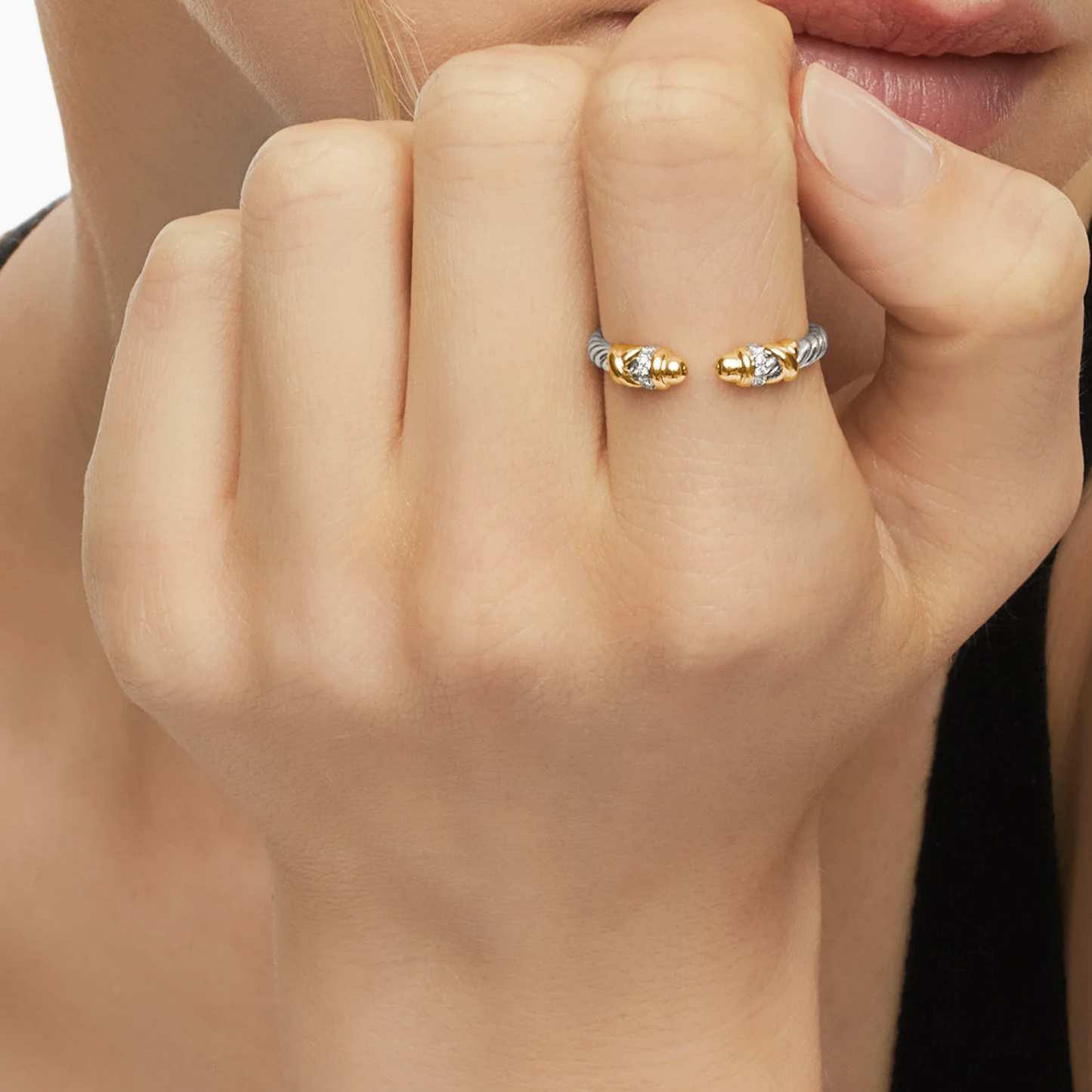 Twisted Gold Accent Ring