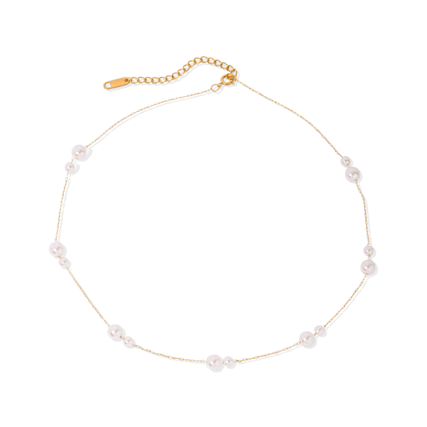 Golden Necklace Pearl