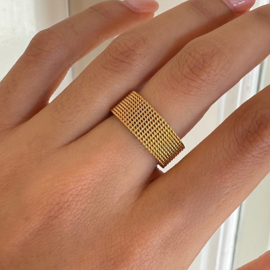 Gold Mesh Ring