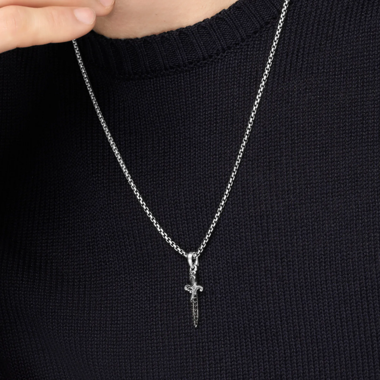 Silver Necklace Imperial Leaf