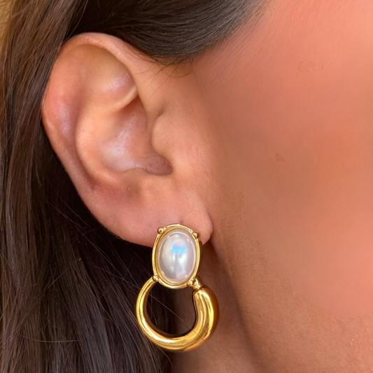 Pearl Golden Earrings