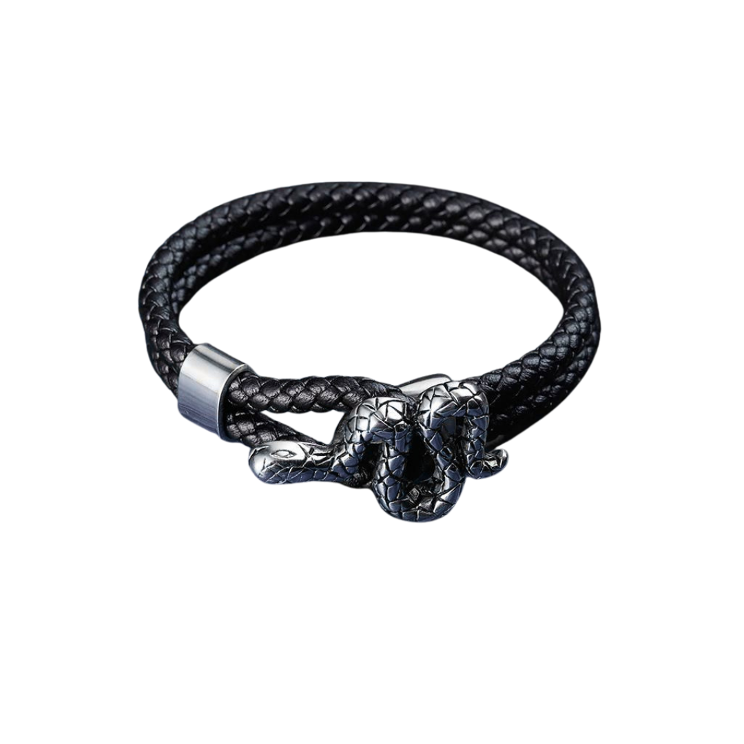 Snake leather bracelet