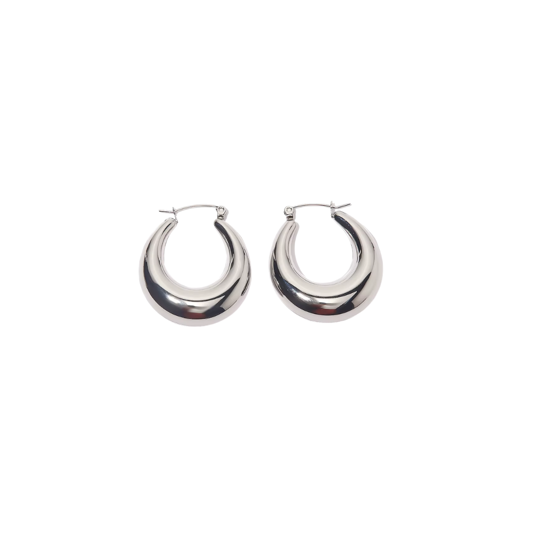 Kass silver hoops