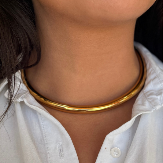 Golden Open Rigid Necklace