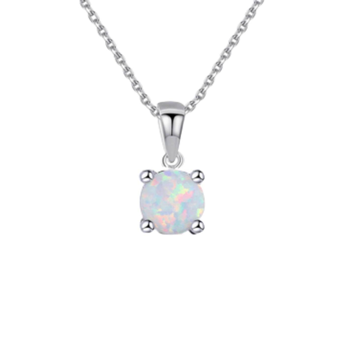 Silver Opal Radiance Necklace