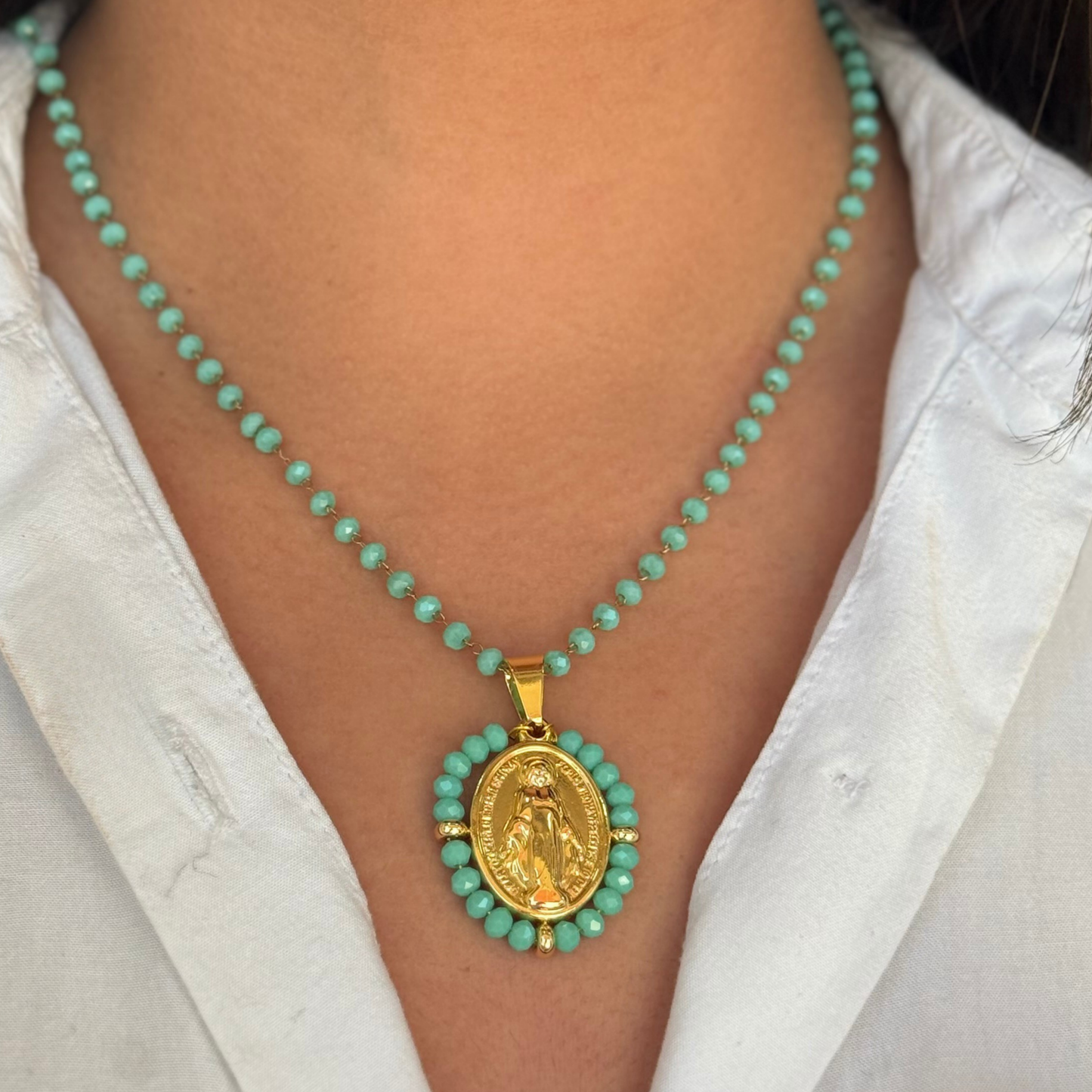 Rosary Golden Blue