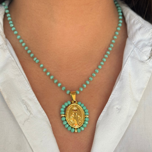 Rosary Golden Blue