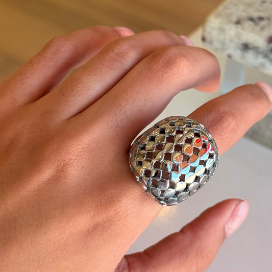 Mettal Chunky Silver Rings