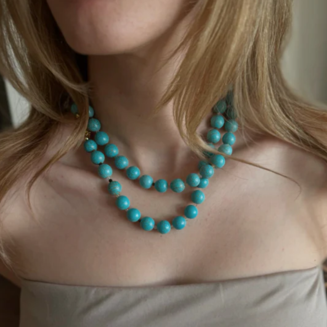 Turquoise Howlita Double Necklace