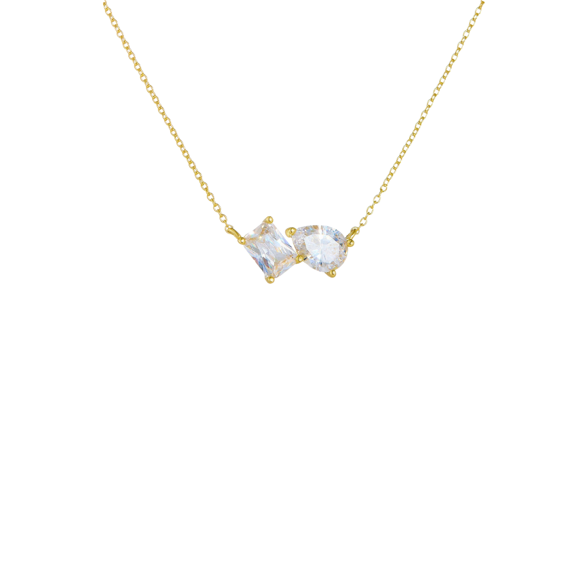 Golden Geometric Isabella Necklace