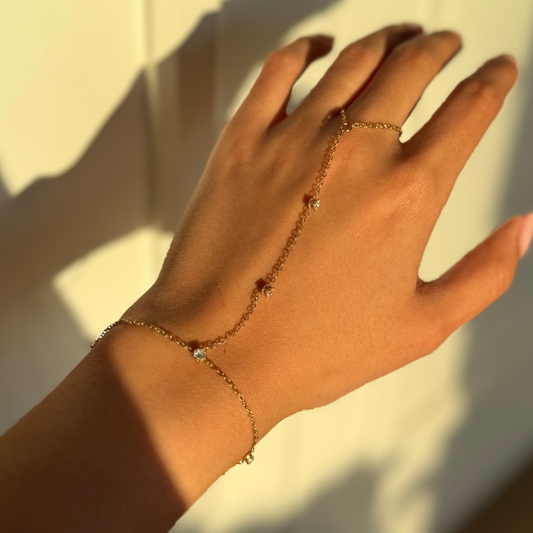 Simple Golden Finger Bracelet
