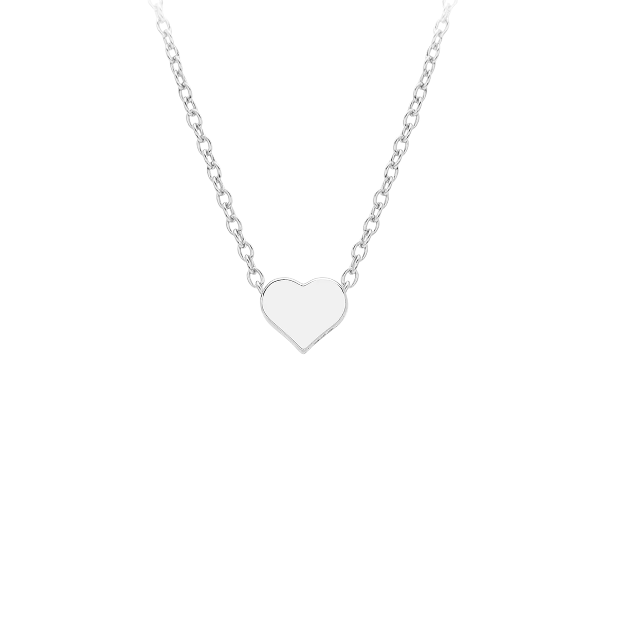 Silver Heart Necklace Erika