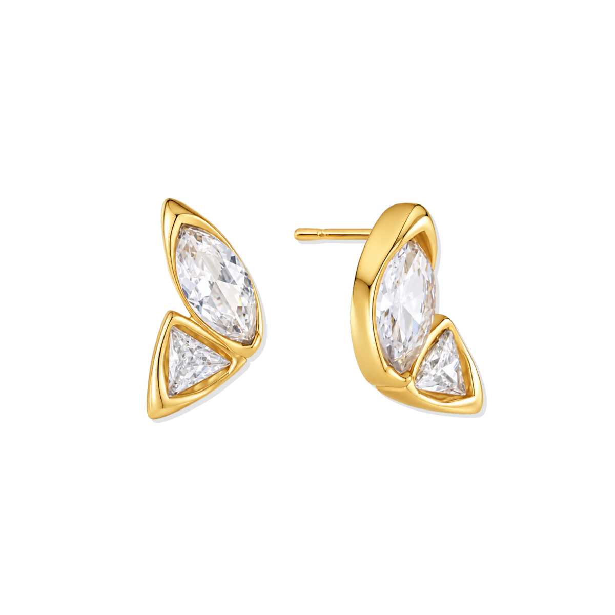 Mariana Bezel Glden Earrings