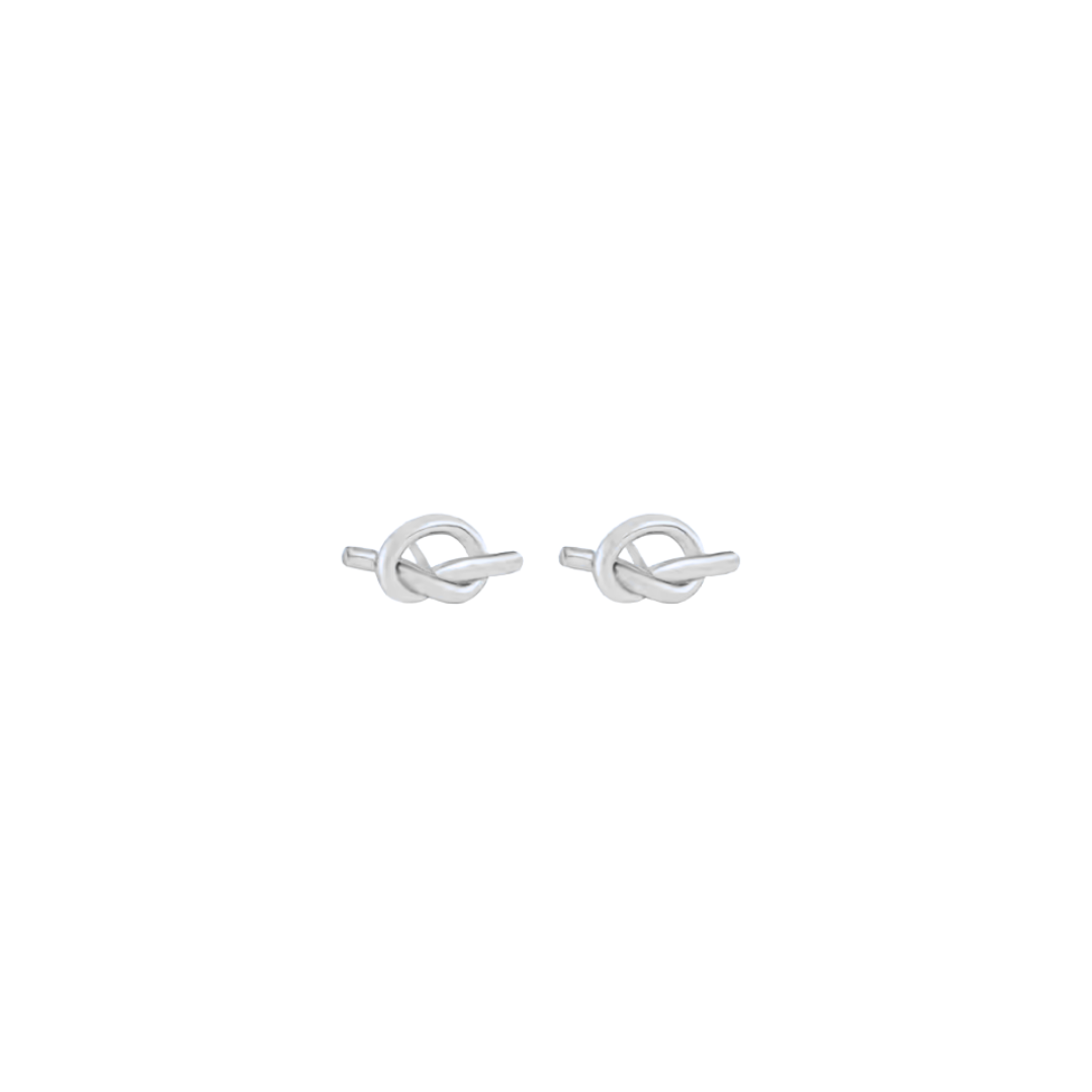 Silver knot studs
