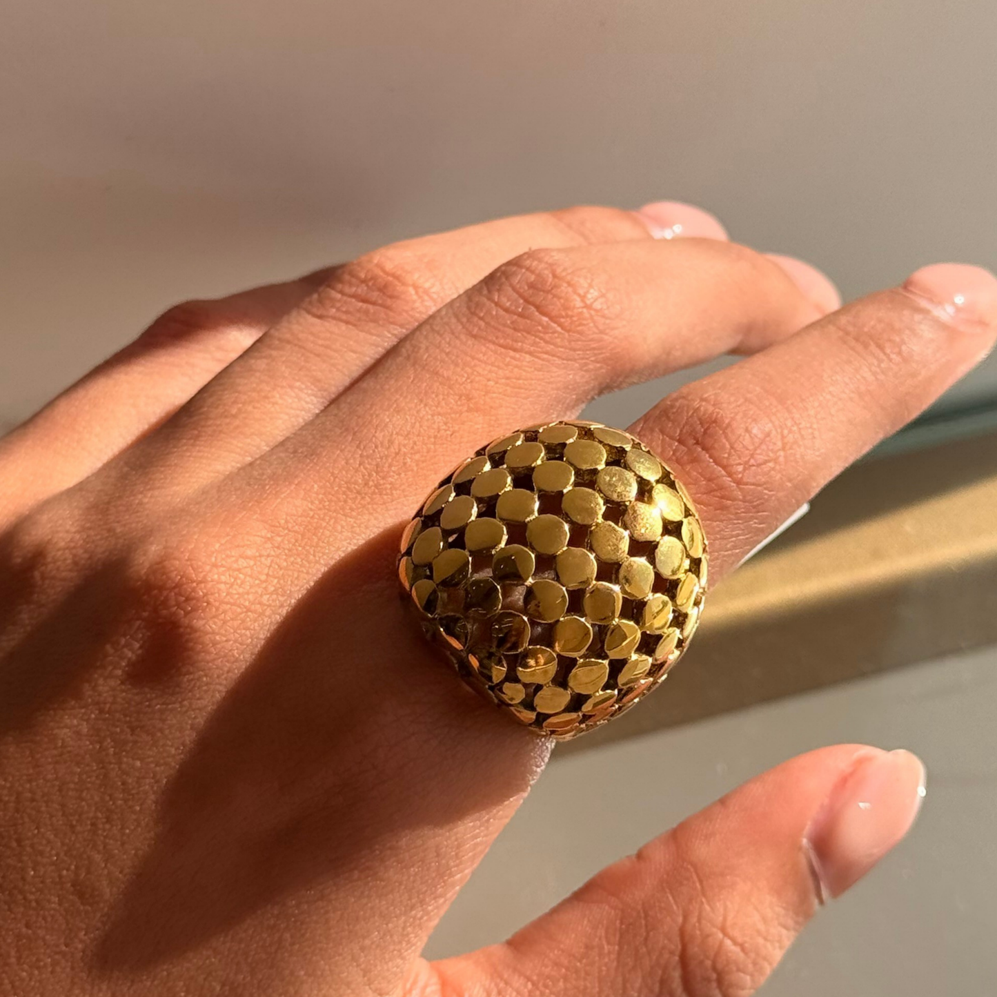 Mettal Chunky Golden Rings
