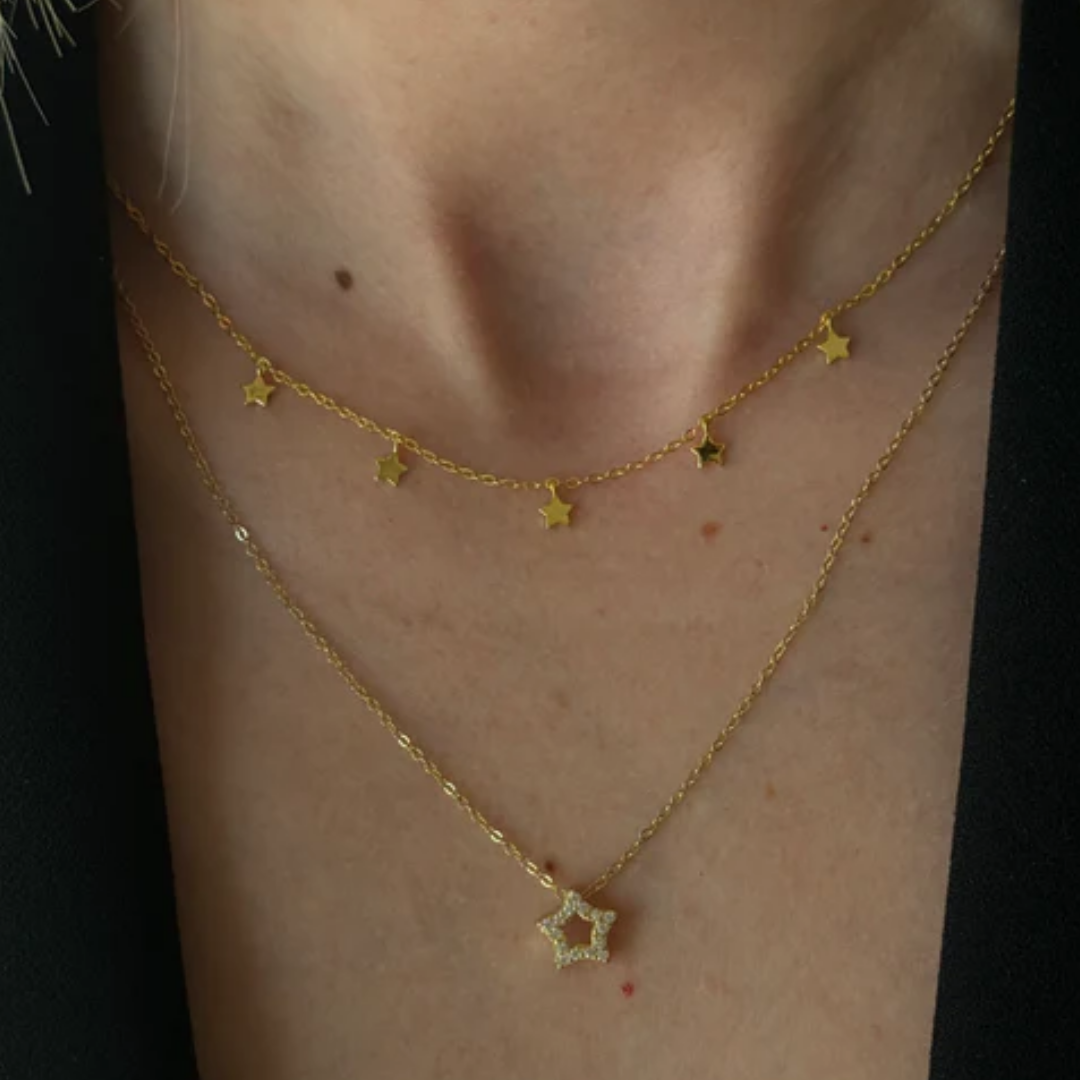 Multiple Star Golden Choker