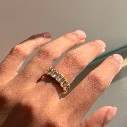 Baguette Clear Ring