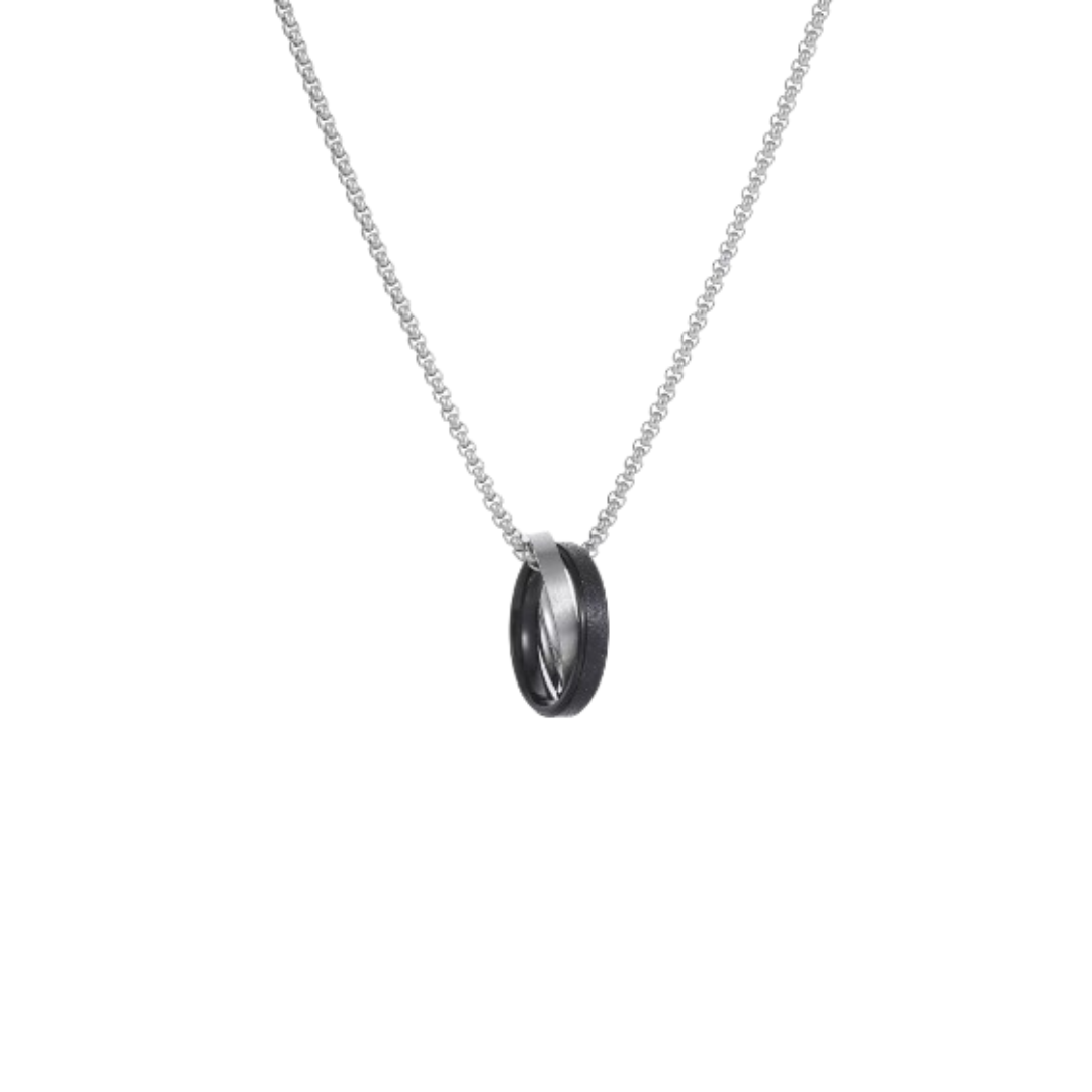 Eternity black white necklace