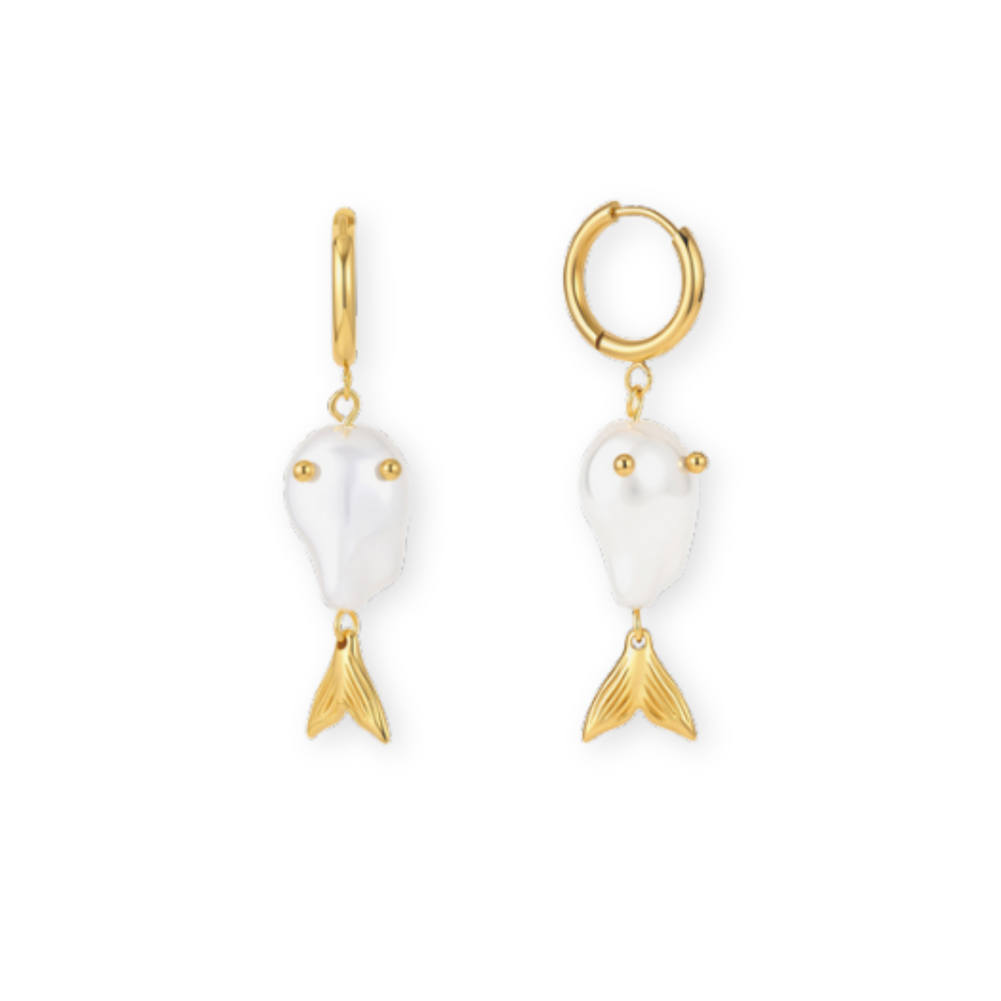 Golden Pearl Fish Hoops