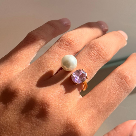 Pearl And Pink Ring