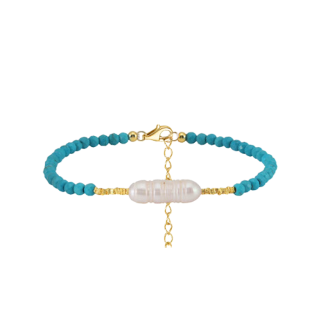 Pearl turquoise bracelet