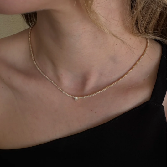 Tennis Heart Necklace