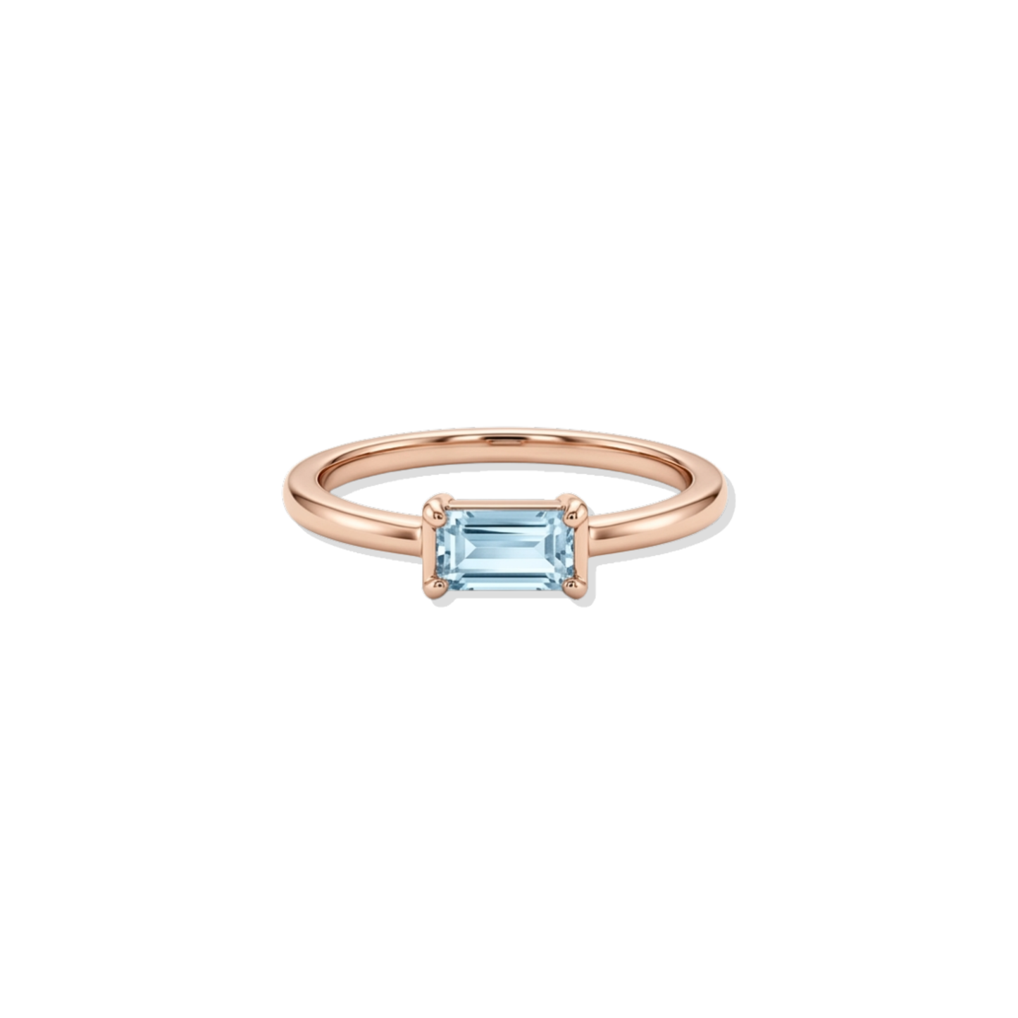 Anillo Elan Topacio Azul 14k