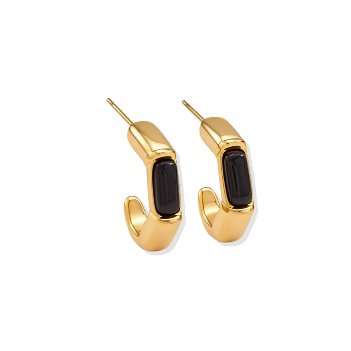 Black Julie Hoops