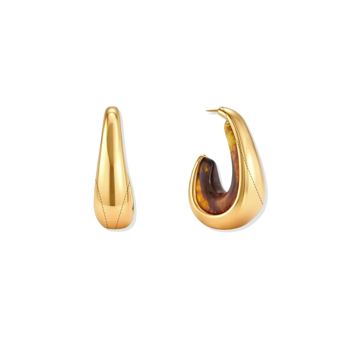 Brown Resin Hoops