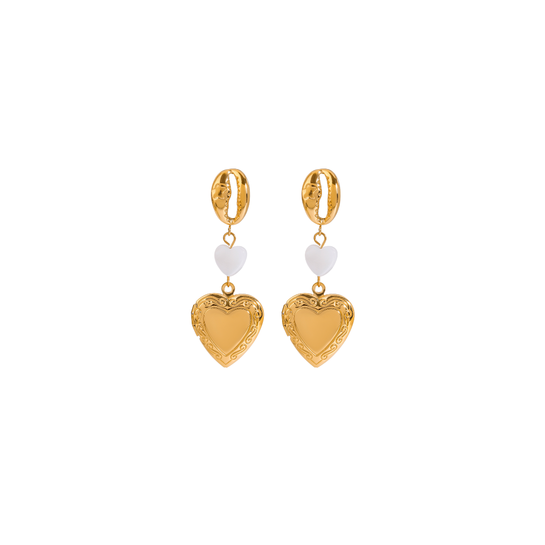 Heart of the sea golden earrings