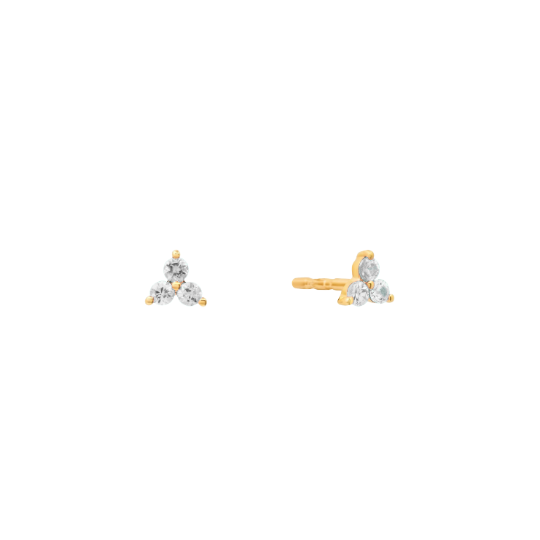 Triple spark golden studs