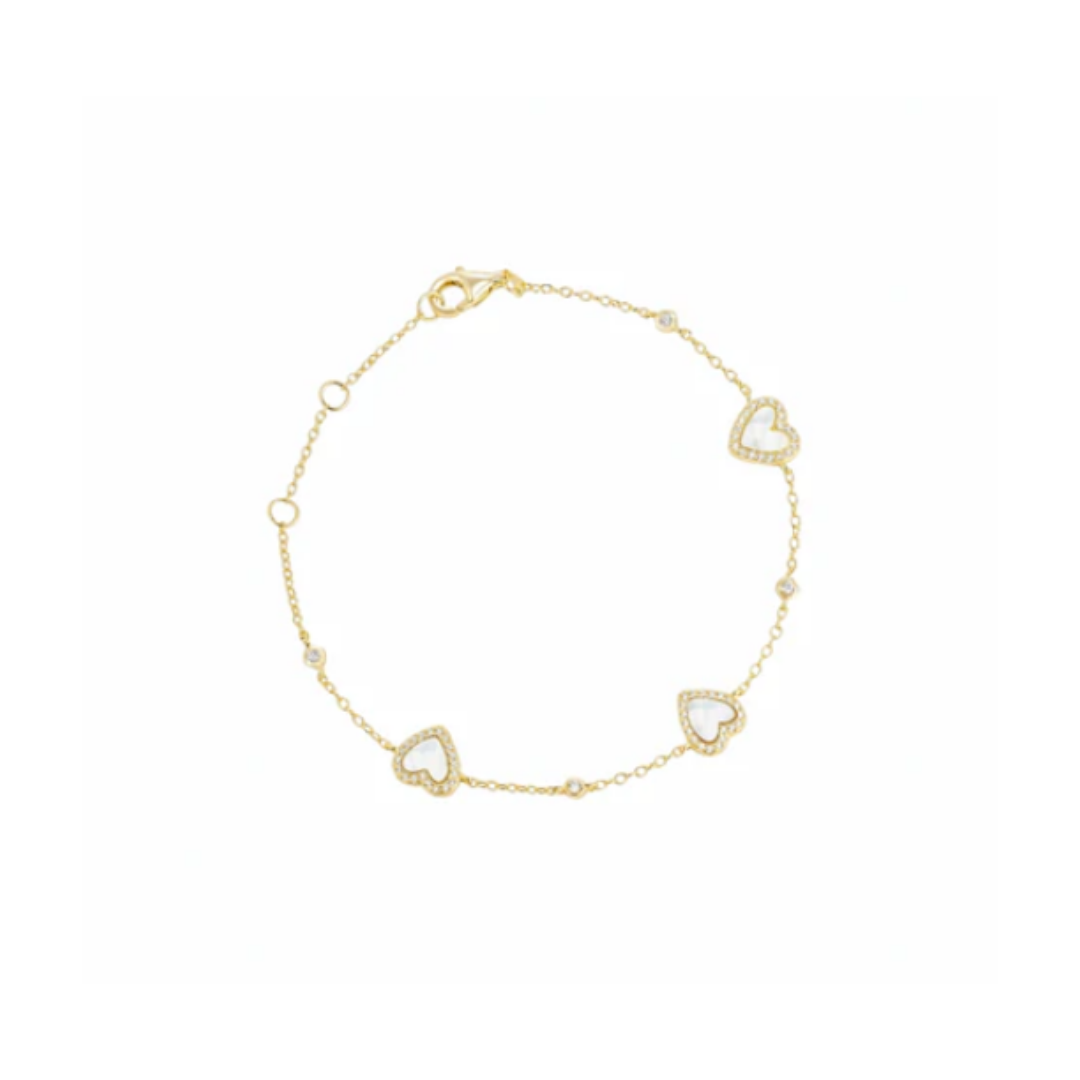 Heart Mother Pearl Bracelet