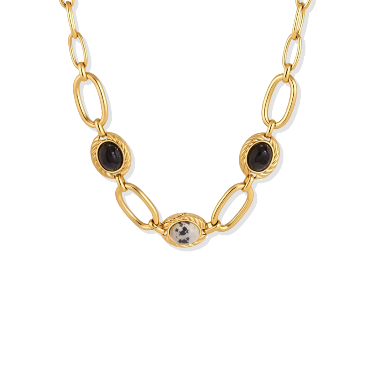 Black Shell Golden Necklace