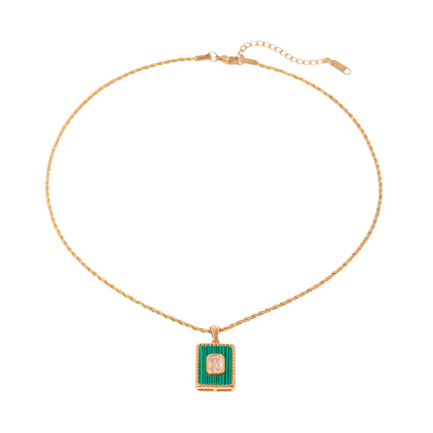 Golden Green Necklace Romie