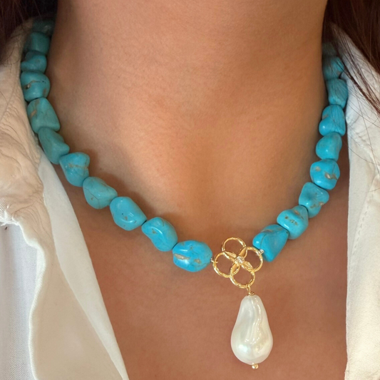 Turquoise chunky necklace
