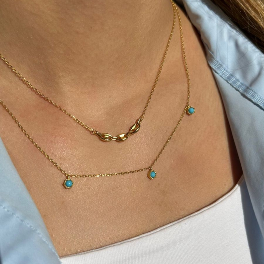 Token golden necklace