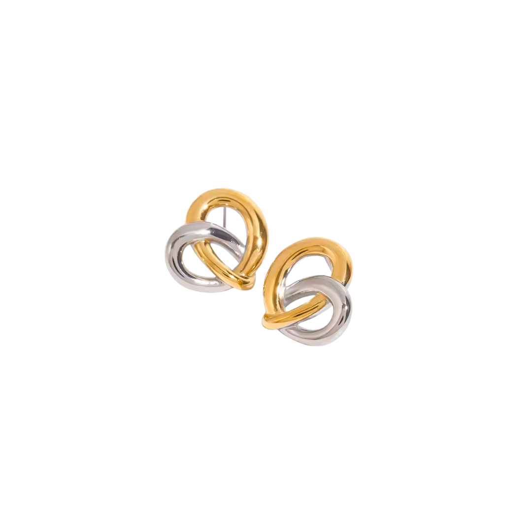 Double pretzel earrings