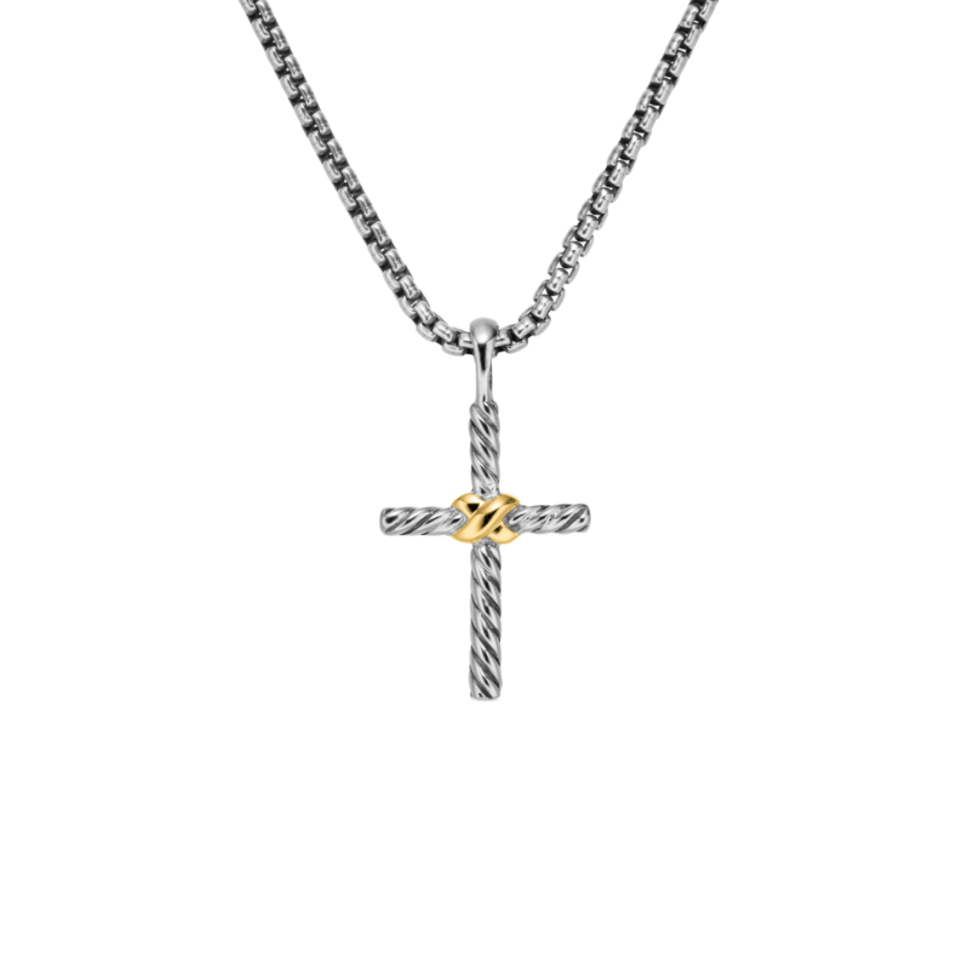 David dual cross necklace