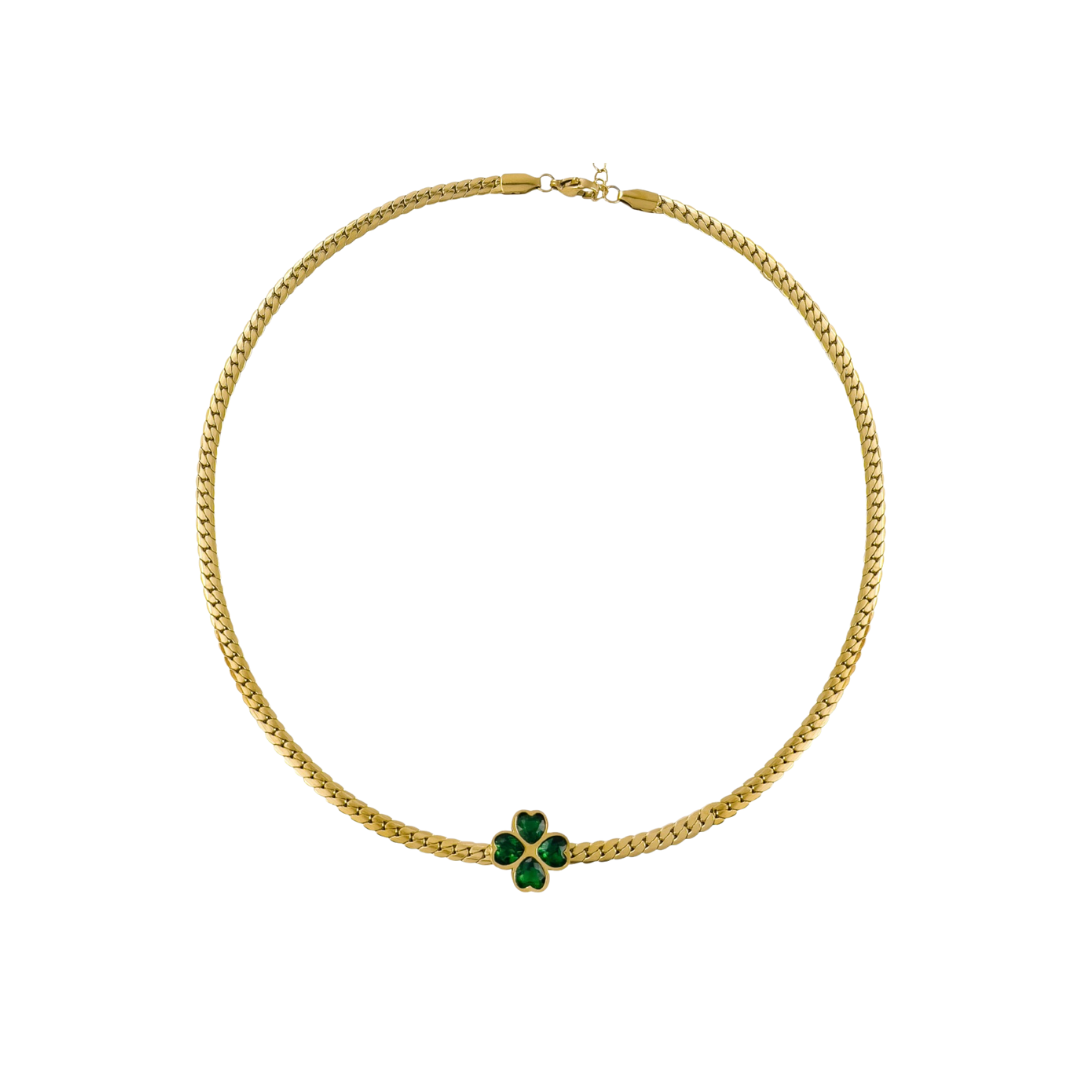 Green Clover Necklace