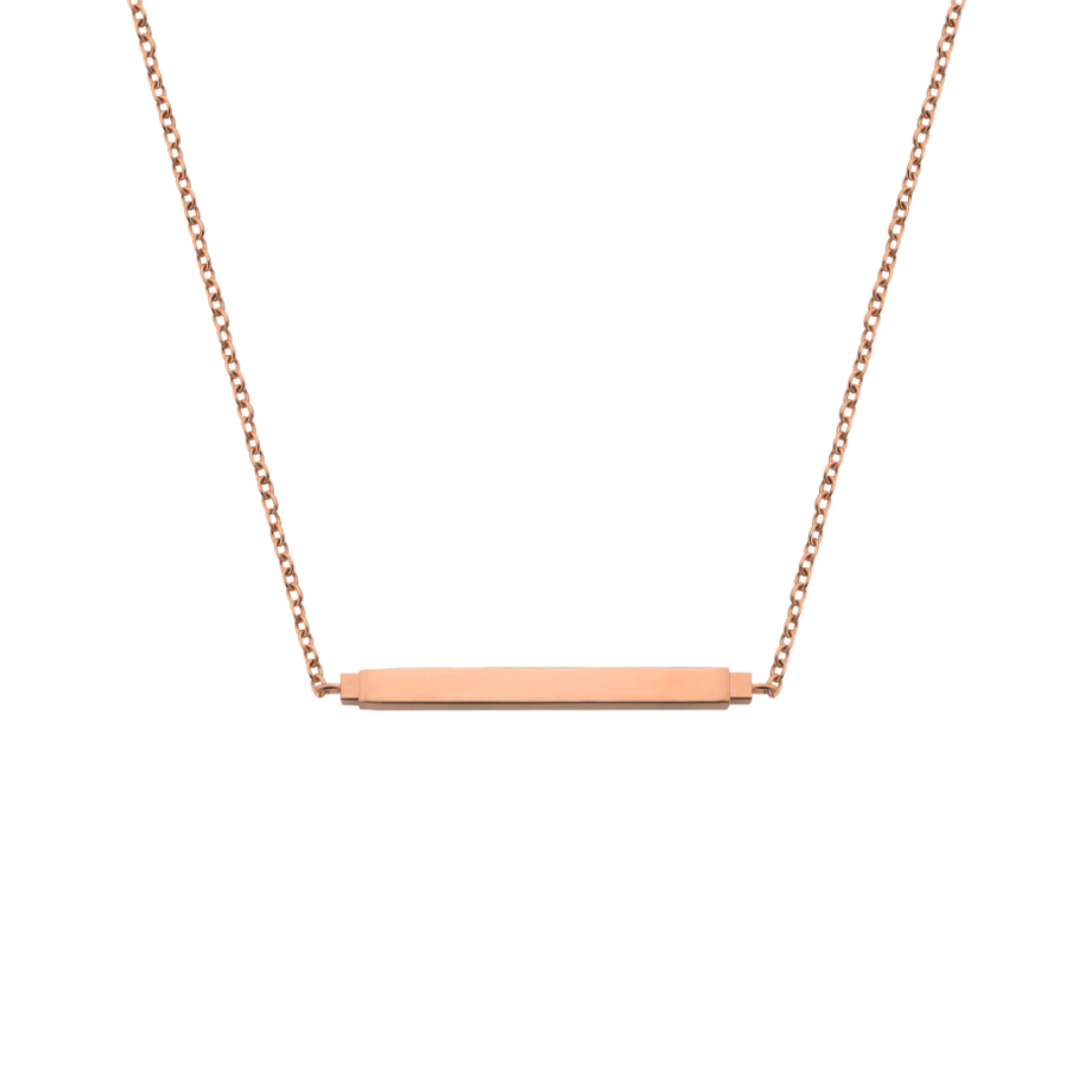 Rose gold secret message necklace