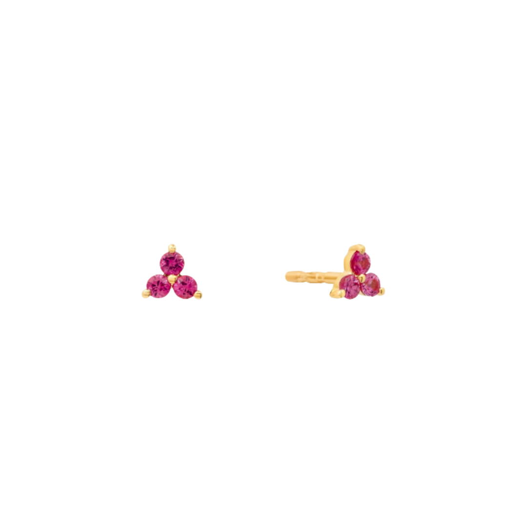Triple spark golden studs