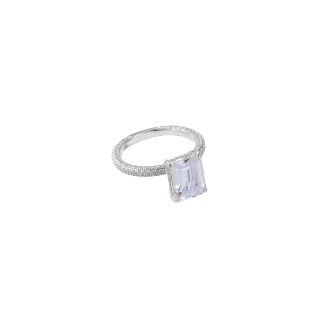 Silver ring indigo