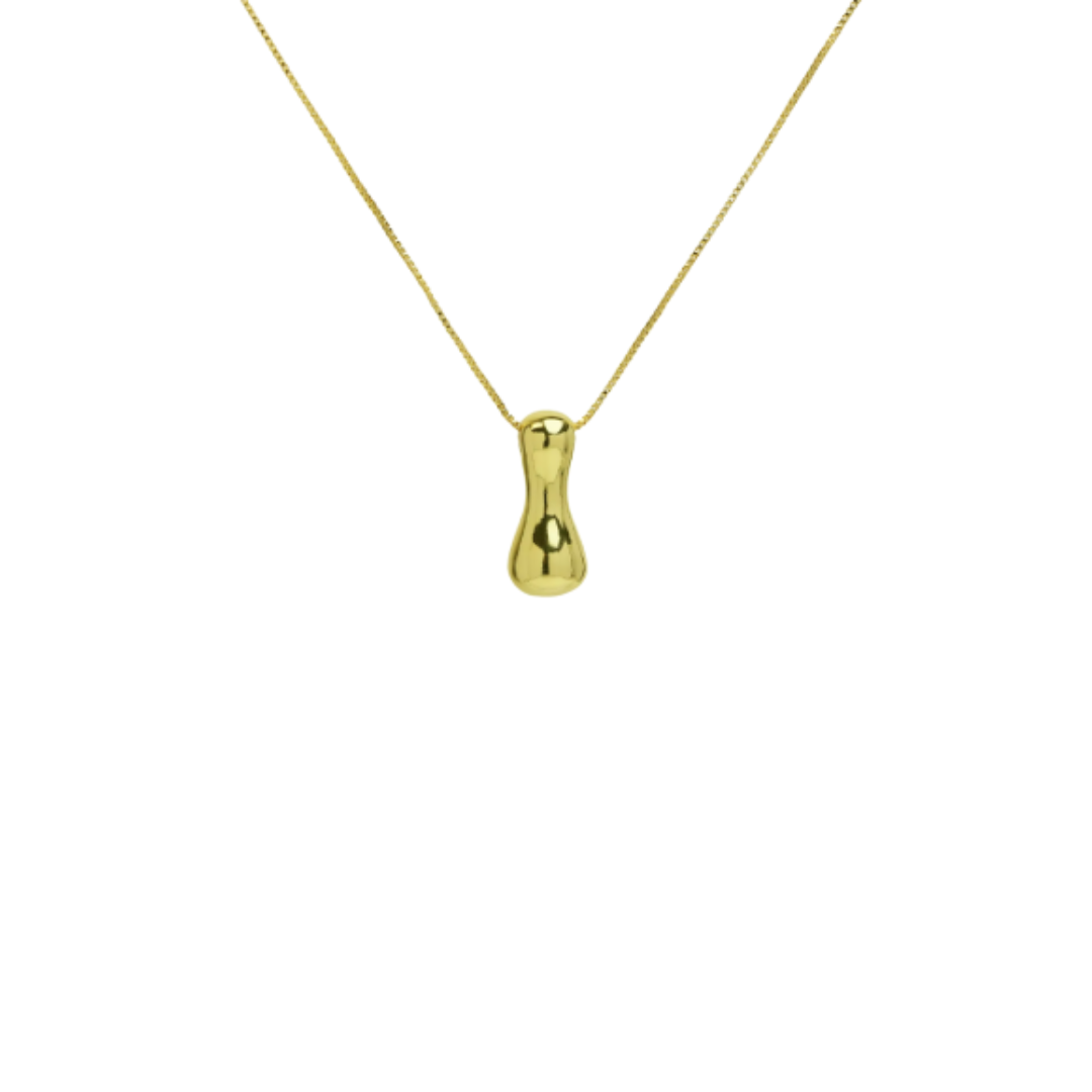 Bubble initial necklace