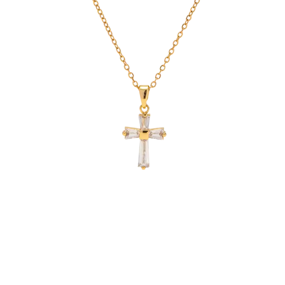 RELIGIOUS CROSS GOLDEN NECKLACE