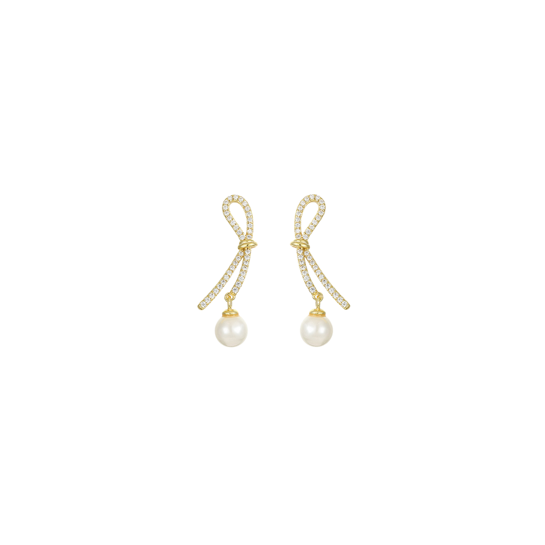 Coquette golden earrings