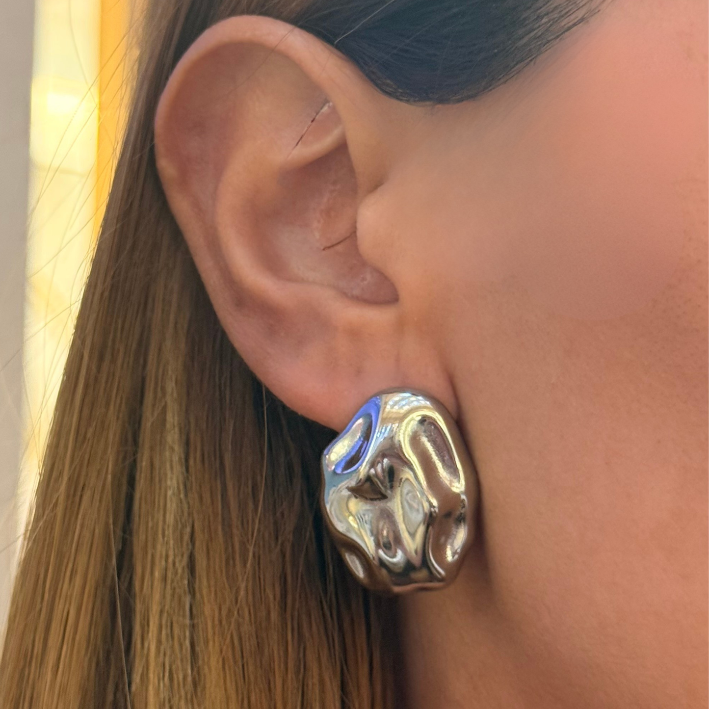 Irregular Silver Earrings