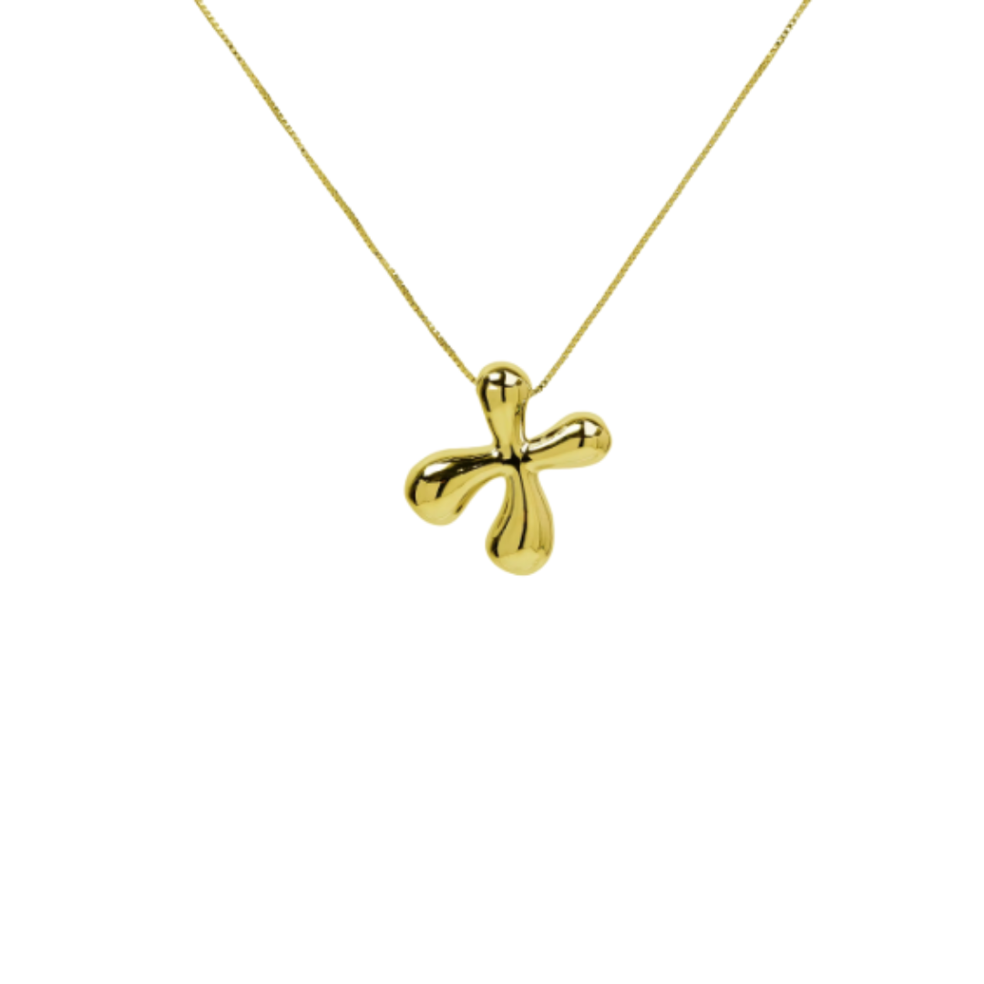 Bubble initial necklace