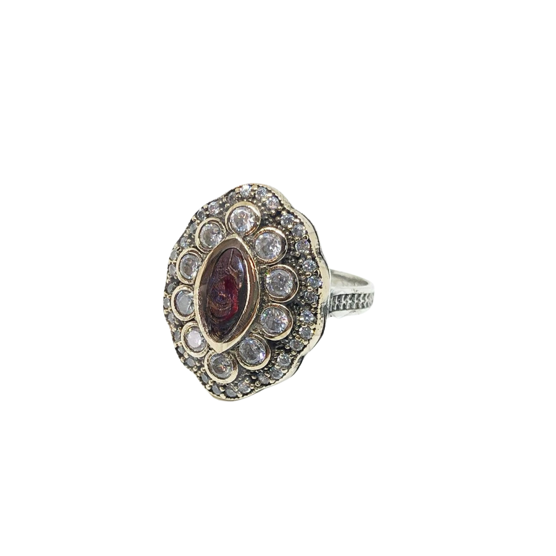 Silver cocktail ring